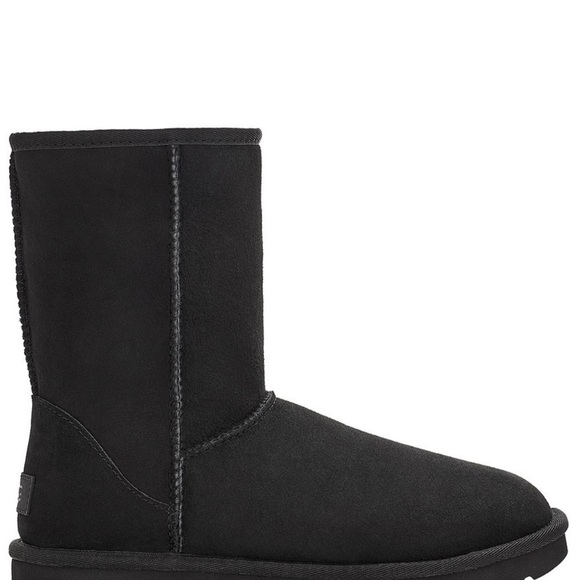 New/Box/withTags UGG Classic Short Suede Black Water-Repellent Boots Below $200 - Picture 3 of 11